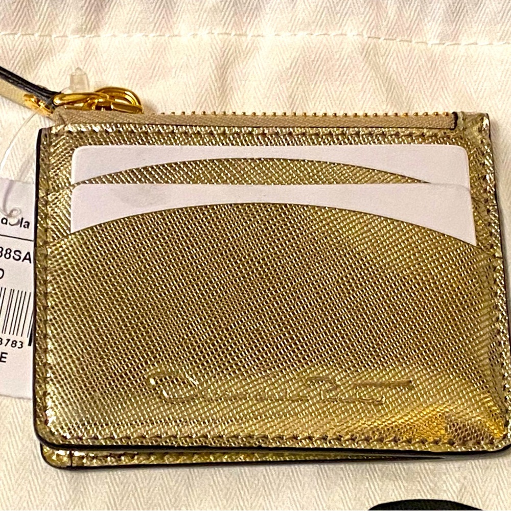 Oscar de la Renta TAUPE MINI ZIP CASE